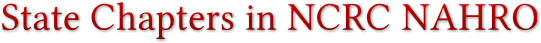 State Chapters in NCRC NAHRO State Chapters in NCRC NAHRO